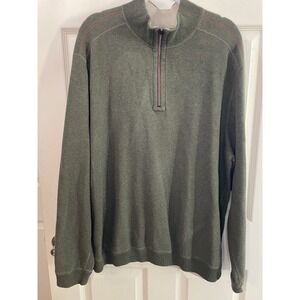Tommy Bahama‎ Quarter Zip Pullover Men's Olive Green XL-XXL
